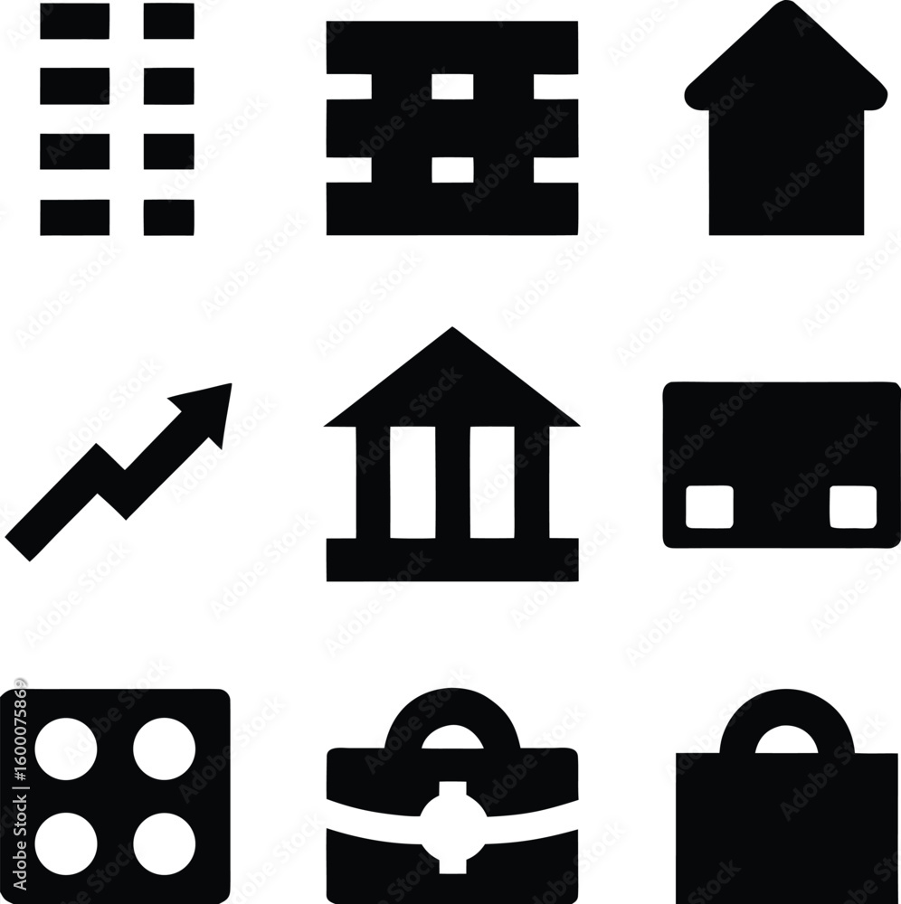 Poster sharp vector icon set design elements isolated on transparent background
