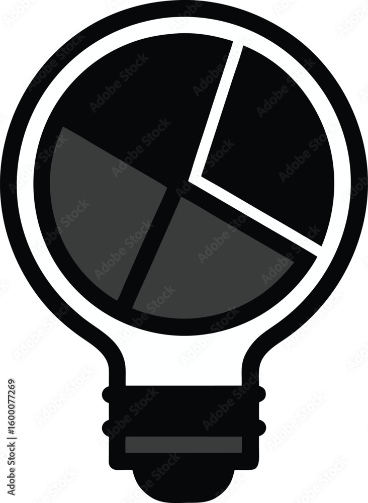 Aufkleber layered segment light bulb icon isolated on transparent background