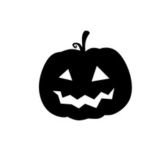 Halloween style black and white pumpkin illustration with unique and imaginative facial expressions