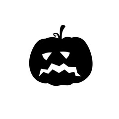 Halloween style black and white pumpkin illustration with unique and imaginative facial expressions