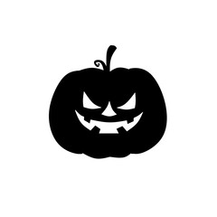 Halloween style black and white pumpkin illustration with unique and imaginative facial expressions