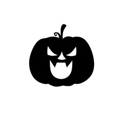 Halloween style black and white pumpkin illustration with unique and imaginative facial expressions