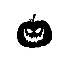 Halloween style black and white pumpkin illustration with unique and imaginative facial expressions