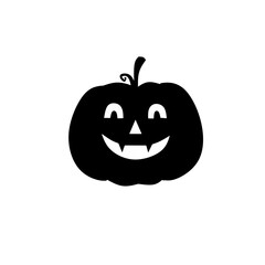Halloween style black and white pumpkin illustration with unique and imaginative facial expressions