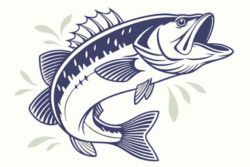 Fishing SVG & PNG – Bass Fish Vector for Cricut & Shirts

