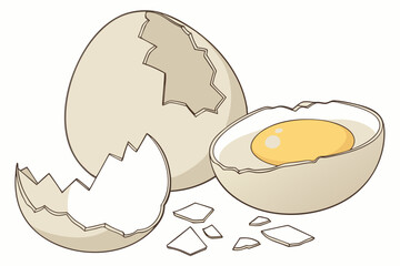 Realistic Broken Egg Shell PNG – Clipart for Design Use