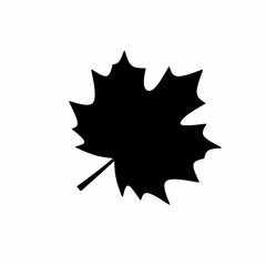 Black autumn leaf design vector