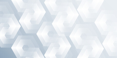 Modern hexagon lines on gray background. Geometric stripe abstract modern design art