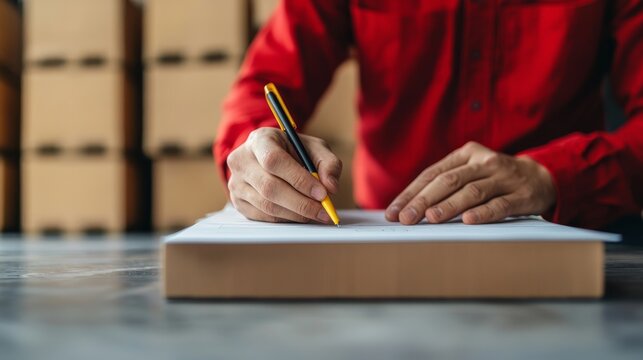 Export and import Filing Arrangement of Shipping concept, Efficient Cargo Agent Ensuring Precision in Customs Form Preparation for Container Shipment Export Documentation Process