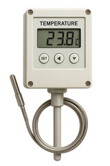 Digital Temperature Monitor with Display and Metal Probe Sensor