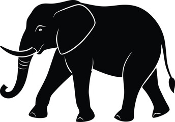 Fototapeta premium Majestic Silhouette of an African Elephant in Full Stride new 2025 trendy