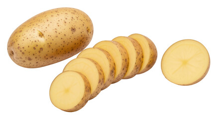 Isolated Potato and Slices