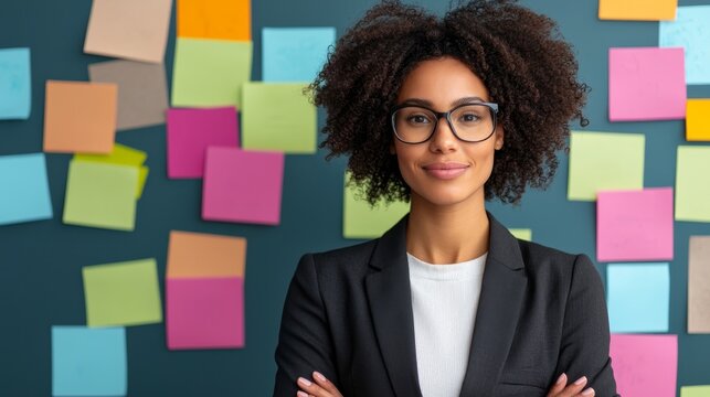 Creative Team Leader Inspiring Idea Generation in Modern Open Office Space, imaginative problem solving, design thinking workplace.