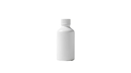 Blank white bottle against a black background.
