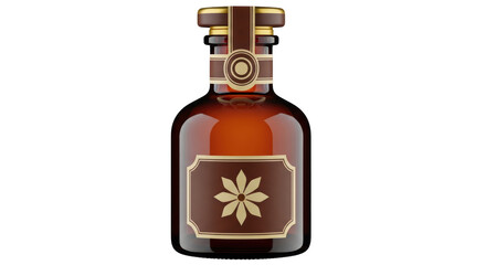 Isolated Tequila Bottle