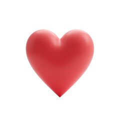 Three-dimensional depiction of a red heart.