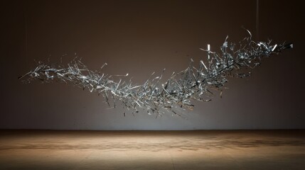 Motion Art with Suspended Automotive Wreckage