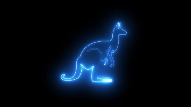  simple kangaroo icon with clean design for wildlife and australian concept