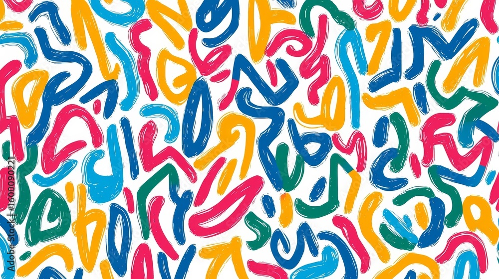 Poster creative seamless pattern with basic shapes