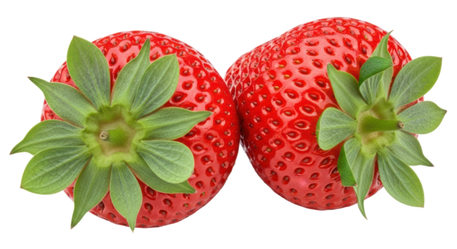 Isolated Strawberries