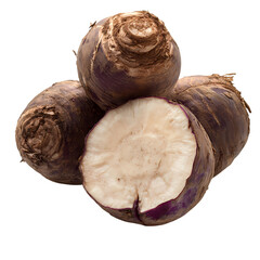 Fresh taro isolated on transparent background