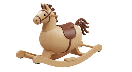Isolated Rocking Horse
