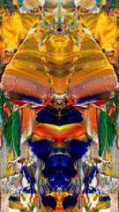 Abstract art background . Hand painting artwork on canvas .