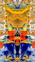 Fototapeta premium Abstract art background . Hand painting artwork on canvas .