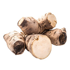 Fresh taro isolated on transparent background