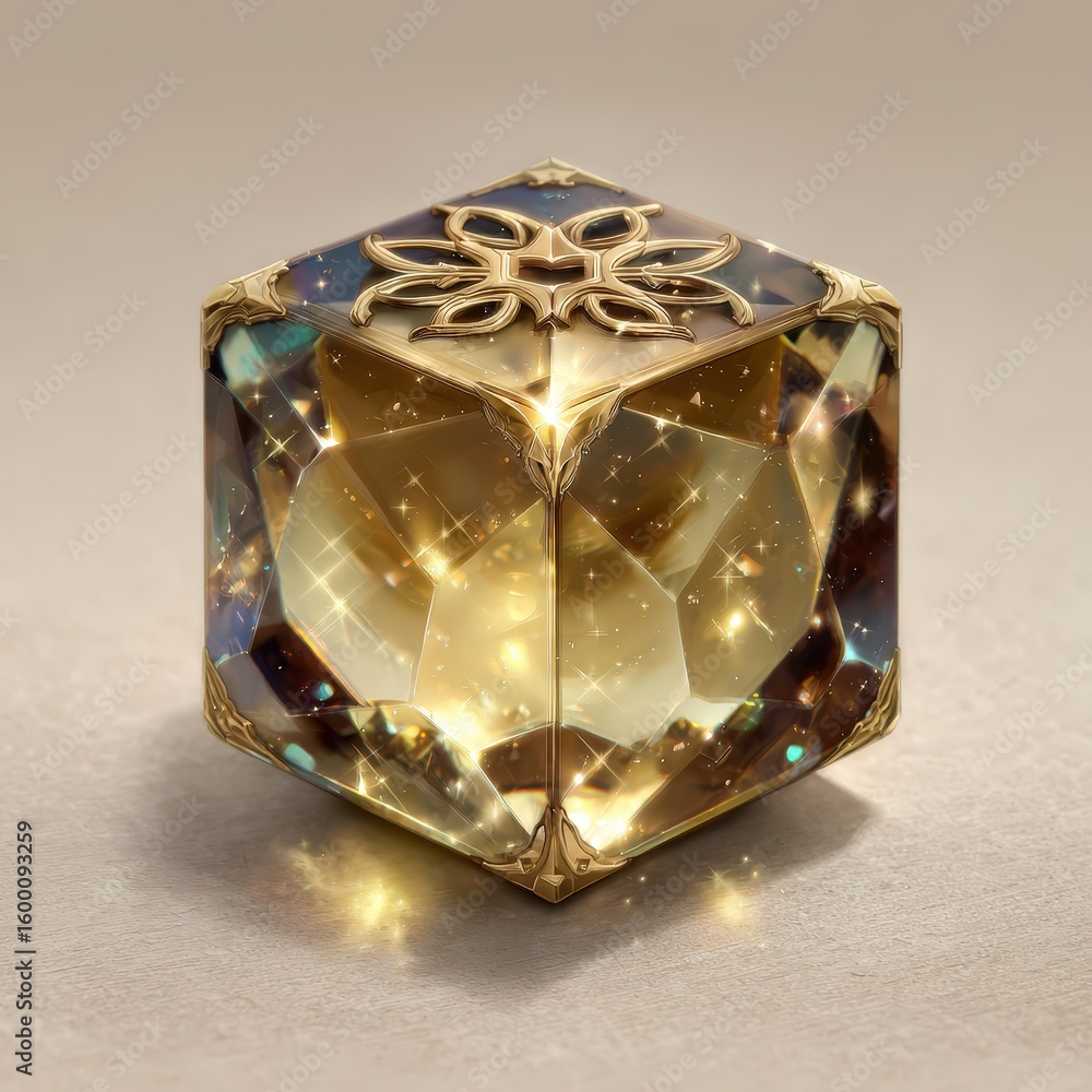 Poster a beautifully crafted and unique cube object, showcasing intricate details and captivating visual ap