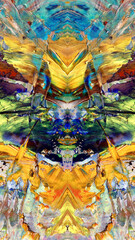 Abstract art background . Hand painting artwork on canvas .