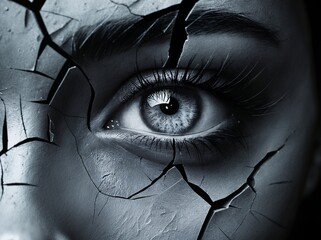 Cracked Eye Broken Vision