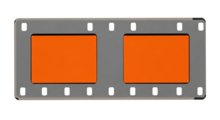 Isolated Film Strip Orange Frames