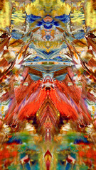 Abstract art background . Hand painting artwork on canvas .