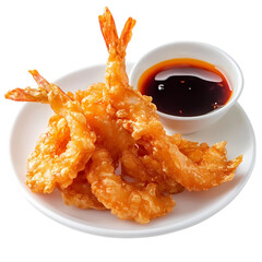 Crispy Shrimp Tempura A Delicious Japanese Dish isolated on transparent background