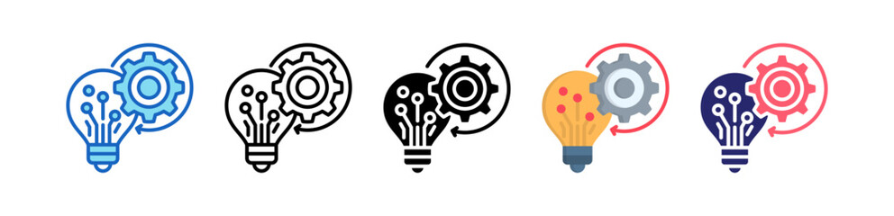 Innovation Multiple Style Icon Set Collection.  