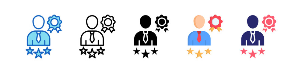 Expertise Multiple Style Icon Set Collection.  