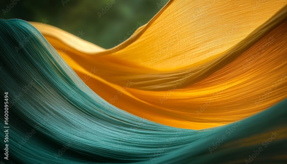 Poster delicate waves of luxurious fabric creating abstract design with flowing motion and calming elegance