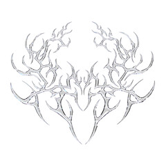 spark Tribal tatto 3d render