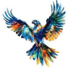 Fototapeta premium Colorful Bird Painting Art