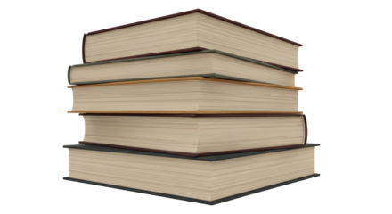 Isolated Stack of Books