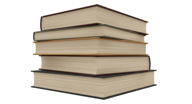 Isolated Stack of Books