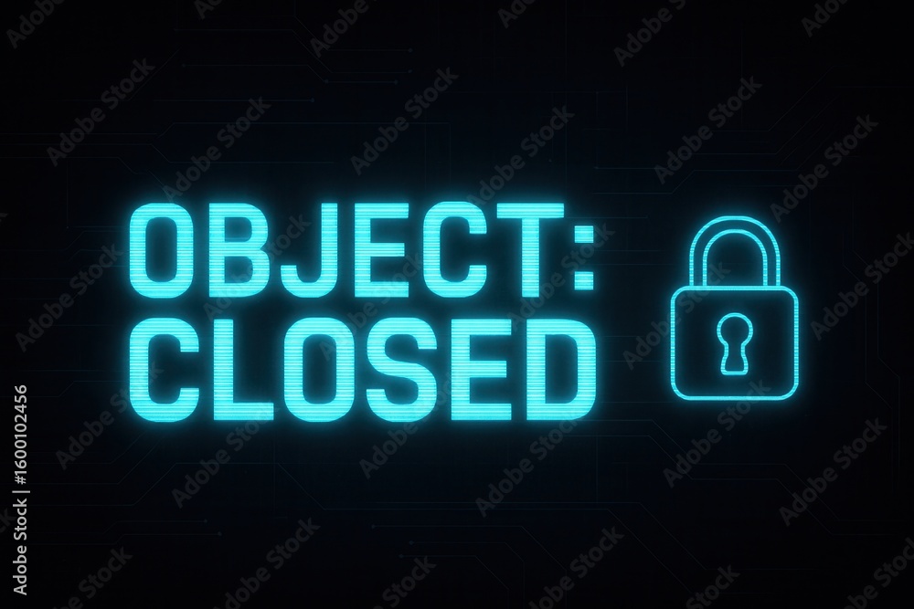 Poster futuristic digital display with the phrase 