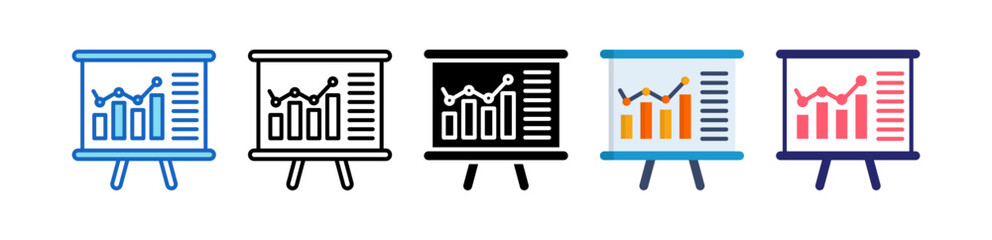 Analytics Multiple Style Icon Set Collection.  