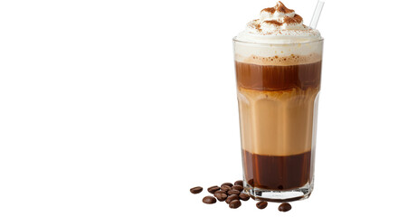 Isolated Iced Coffee with Cream