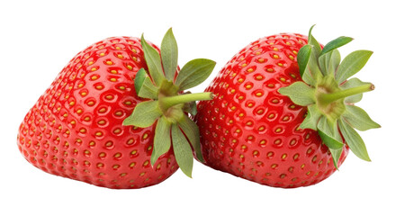 Isolated Two Strawberries