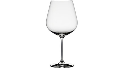 Isolated Empty Wine Glass with Elegant Stem