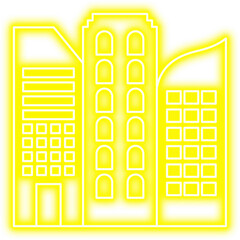 Neon Building Icon