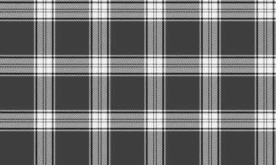 Seamless plaid pattern, black and white, gives a cool, modern and elegant feel for designing modern, minimal or street fashion skirts and pants.