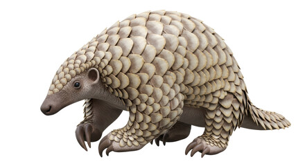 Isolated Pangolin Walking